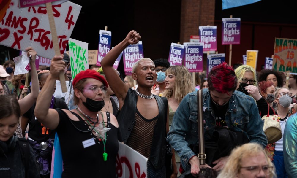 transgender people on a protest