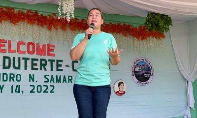 Inday Sara Duterte wearing a mint green shirt