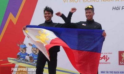 Pvt. Chris Nievarez (right) and his teammate Mr. CJ Jasmin (left)