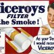 1950s ad art of a dentist recommending Viceroys cigarette