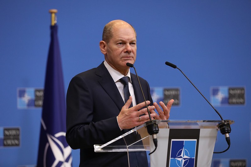 German Chancellor Olaf Scholz visits NATO