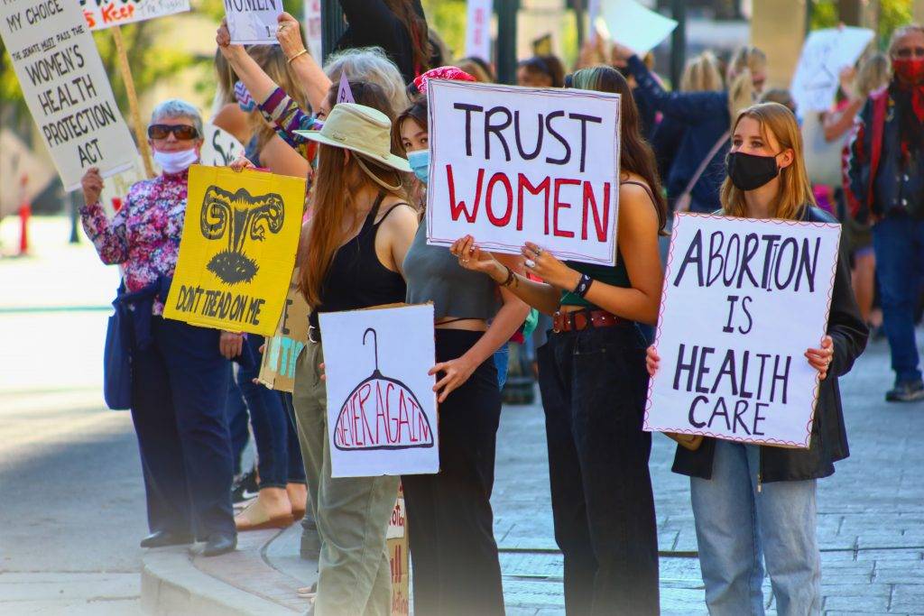 Placards on abortion