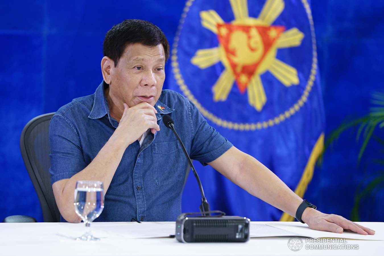 President Rodrigo Roa Duterte talks to the people