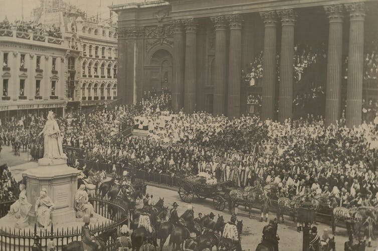 Queen Victoria’s Diamond Jubilee Procession In front of St Paul’s Cathedral. National Portrait Gallery, London