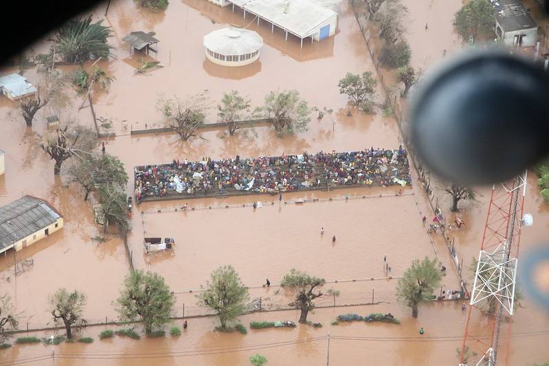flooding caused by Cyclone Idai in Mozambique