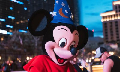 mickey mouse with blue hat