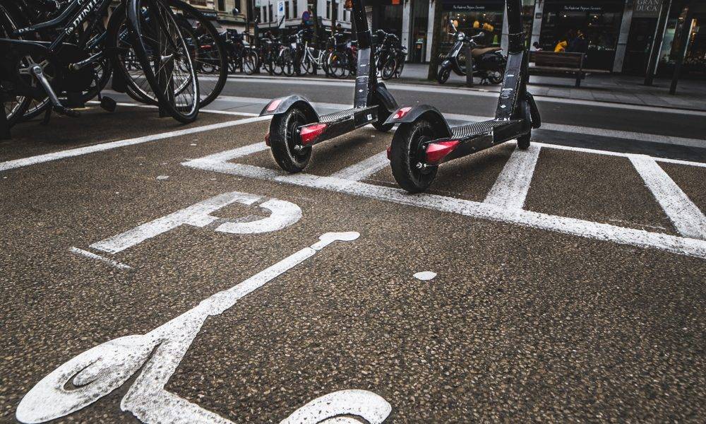parking space for electric scooters