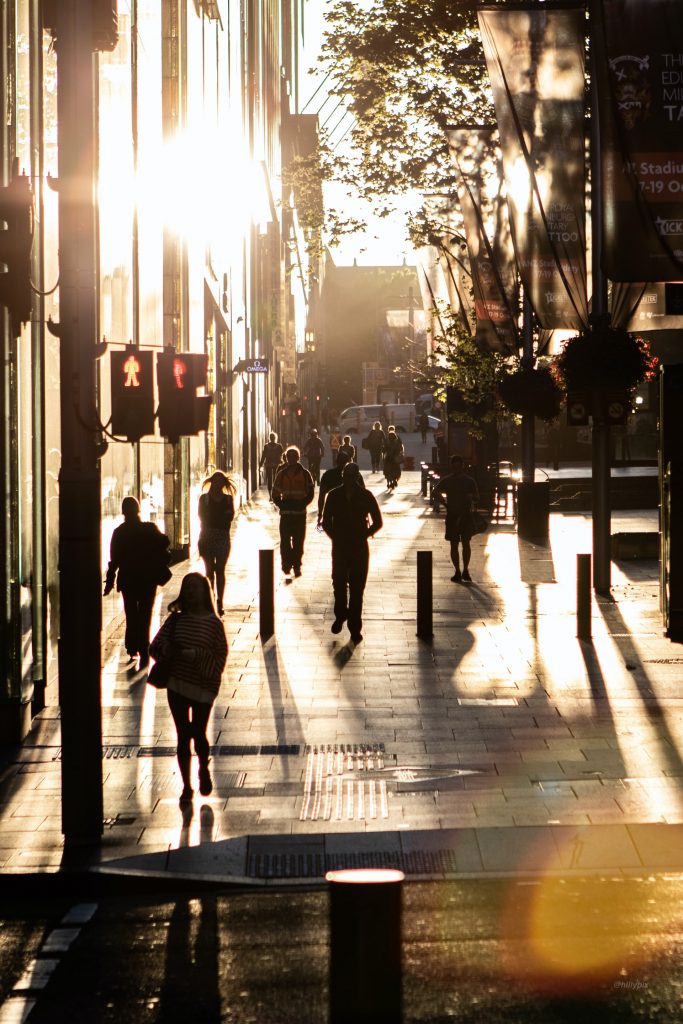 people walking along a street in sydney