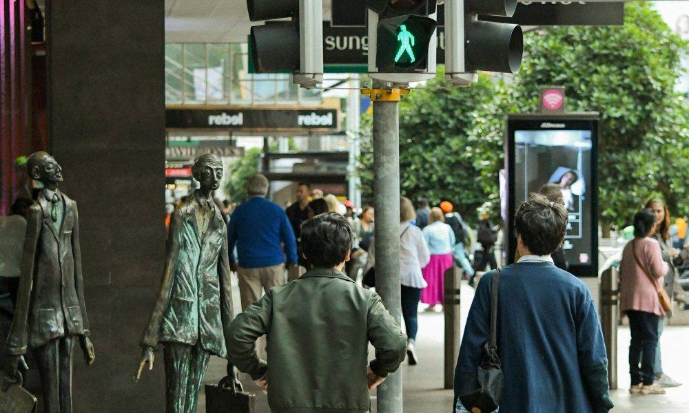 people walking on the streets of melbourne