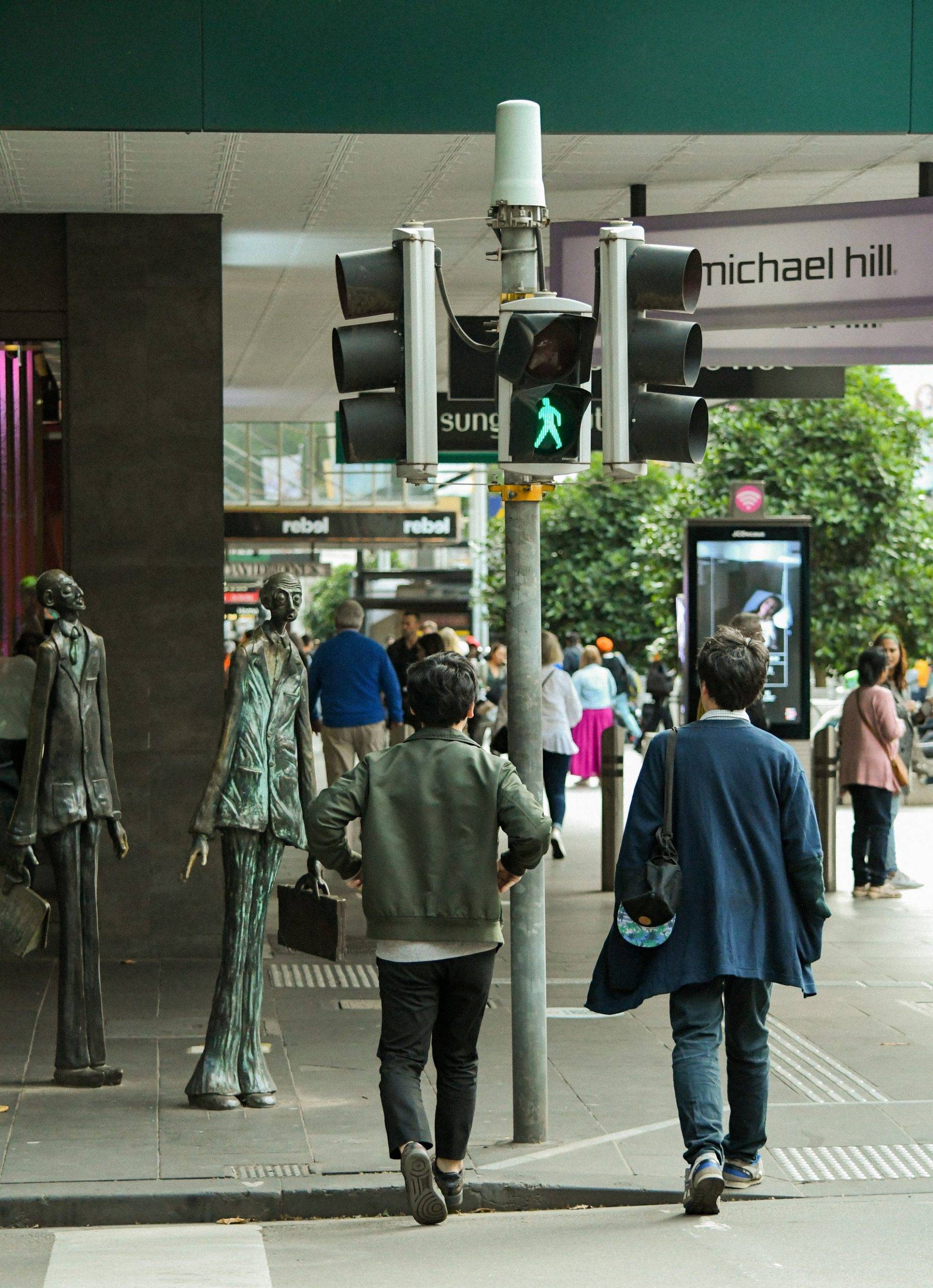 people walking on the streets of melbourne