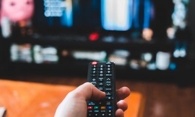remote pointing to a tv