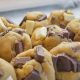round chocolate chip cookie dough