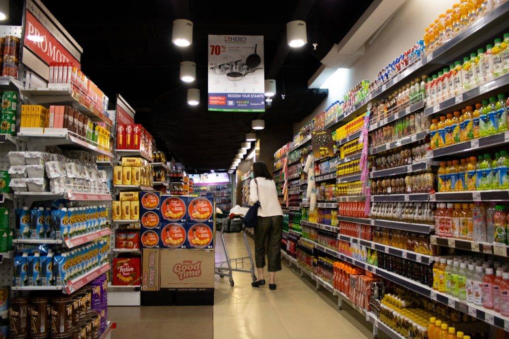 woman shopping in a supermarket