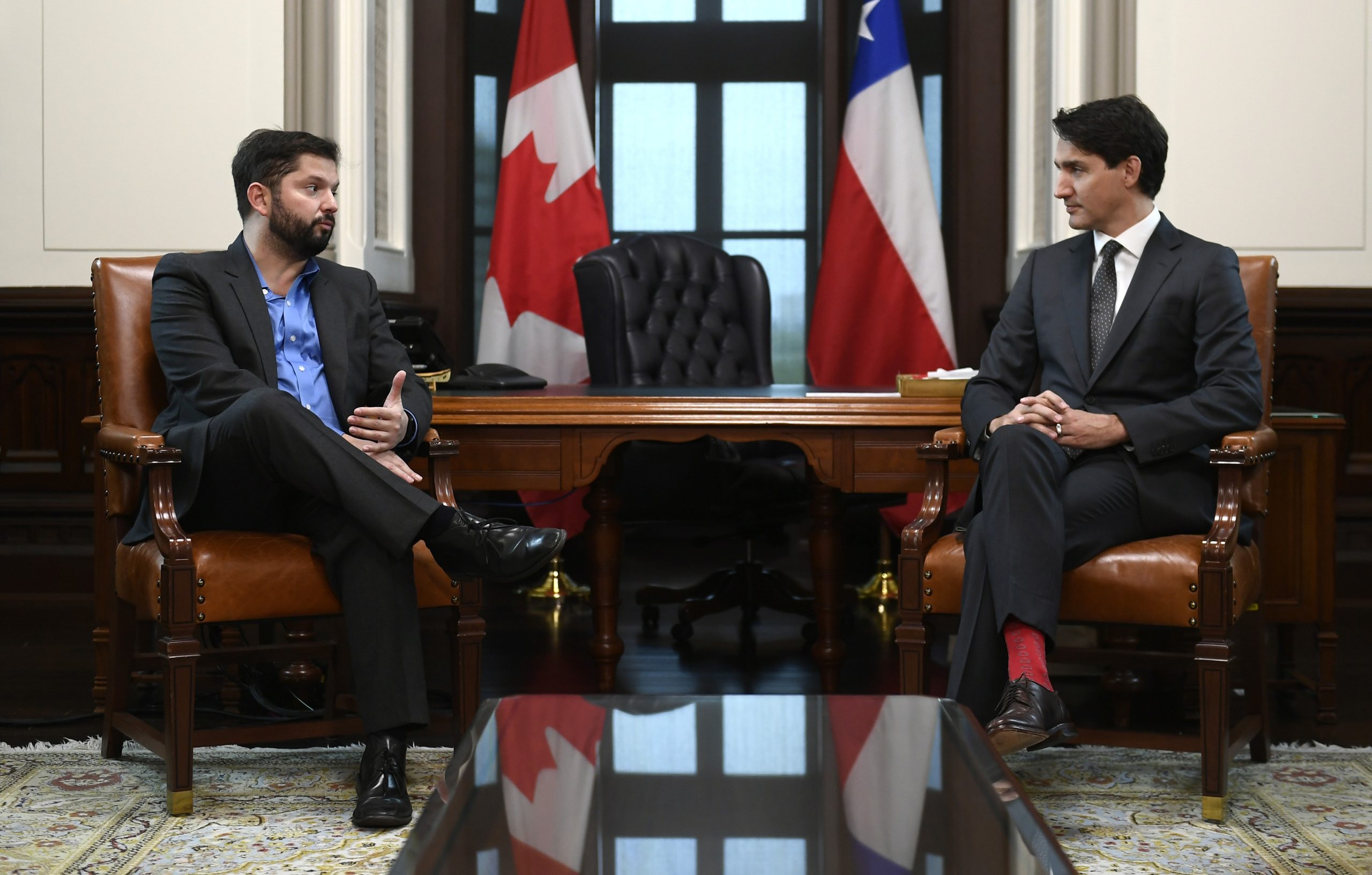 Gabriel Boric and Justin Trudeau