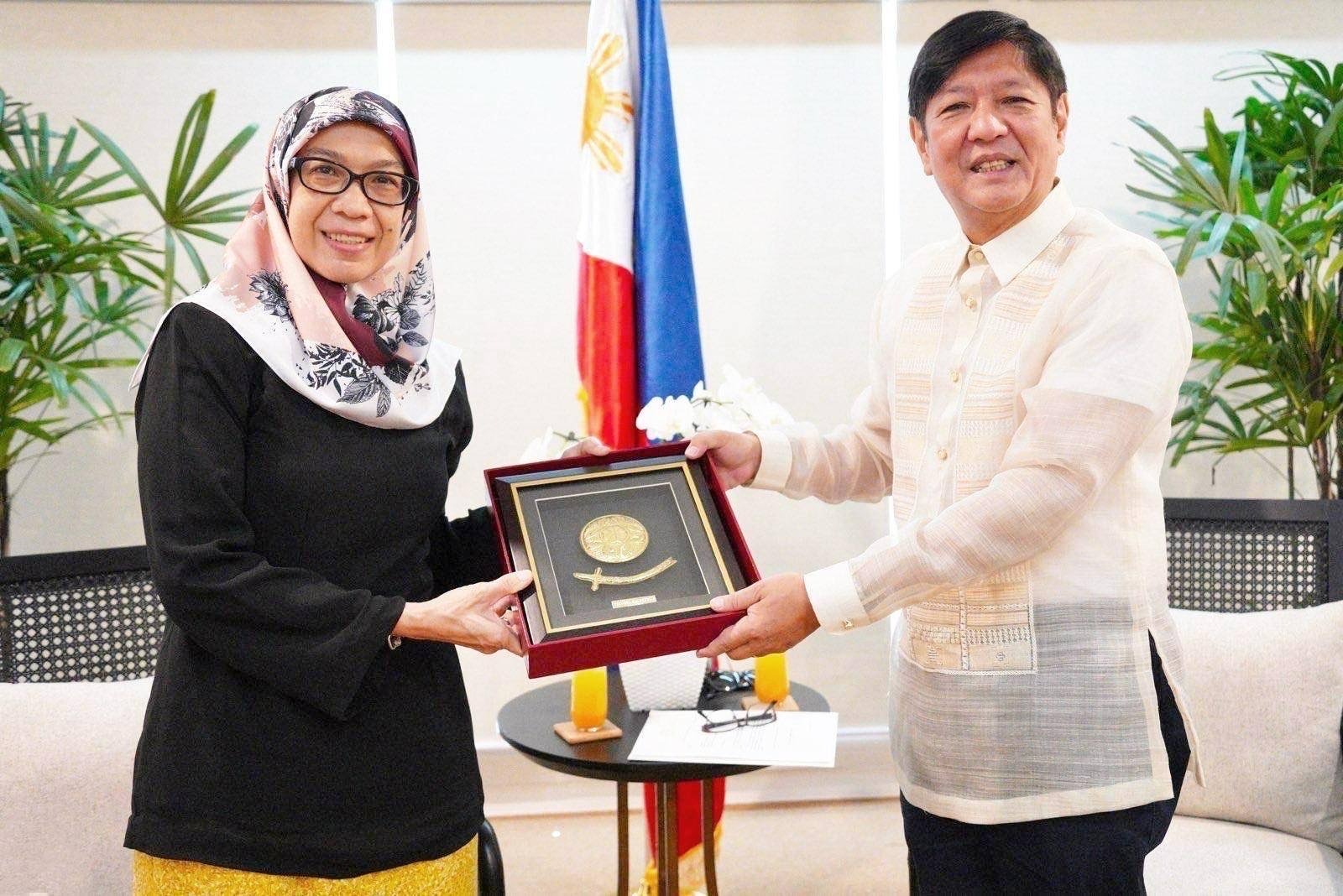 Johariah Wahb and Bongbong Marcos