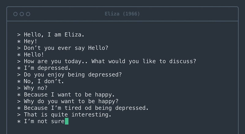 ELIZA conversation