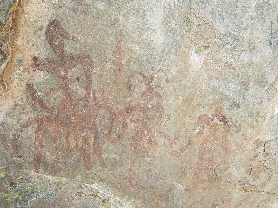a rock painting