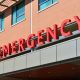 emergency sign on a hospital