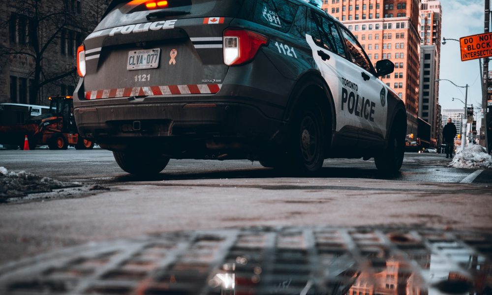 Toronto police car parked on street