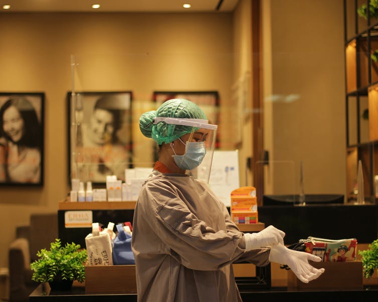 Healthcare working wearing PPE