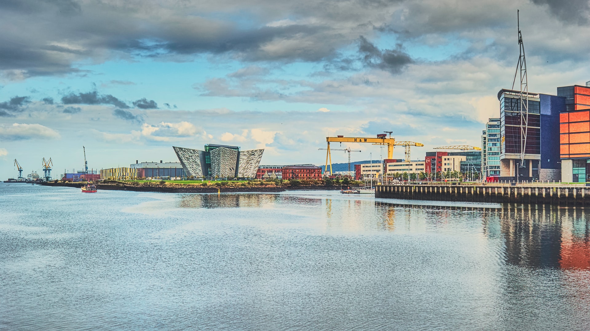panoramic view of Belfast's Titanic Quarter