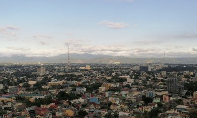 Aerial view of Quezon City buildings