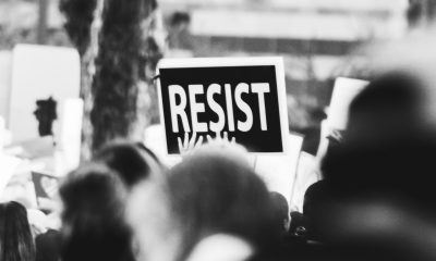 Card saying resist