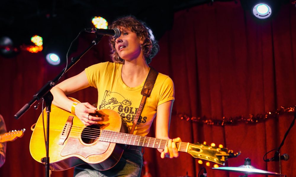 Musician playing on stage
