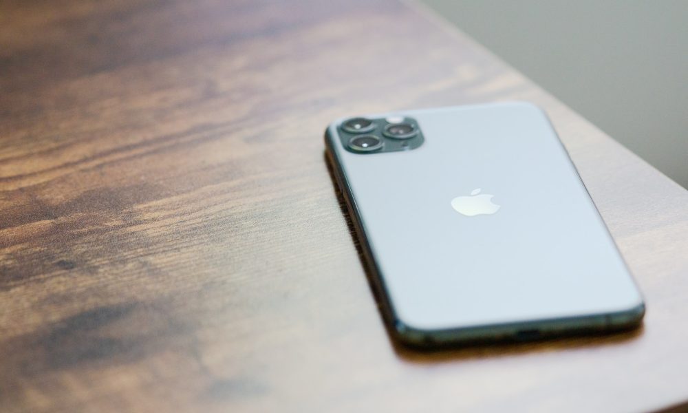 Apple phone facedown