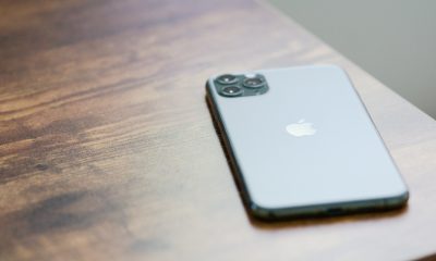 Apple phone facedown