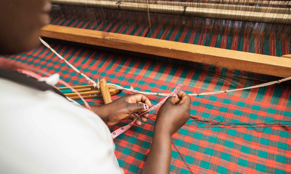 Handweaving cotton
