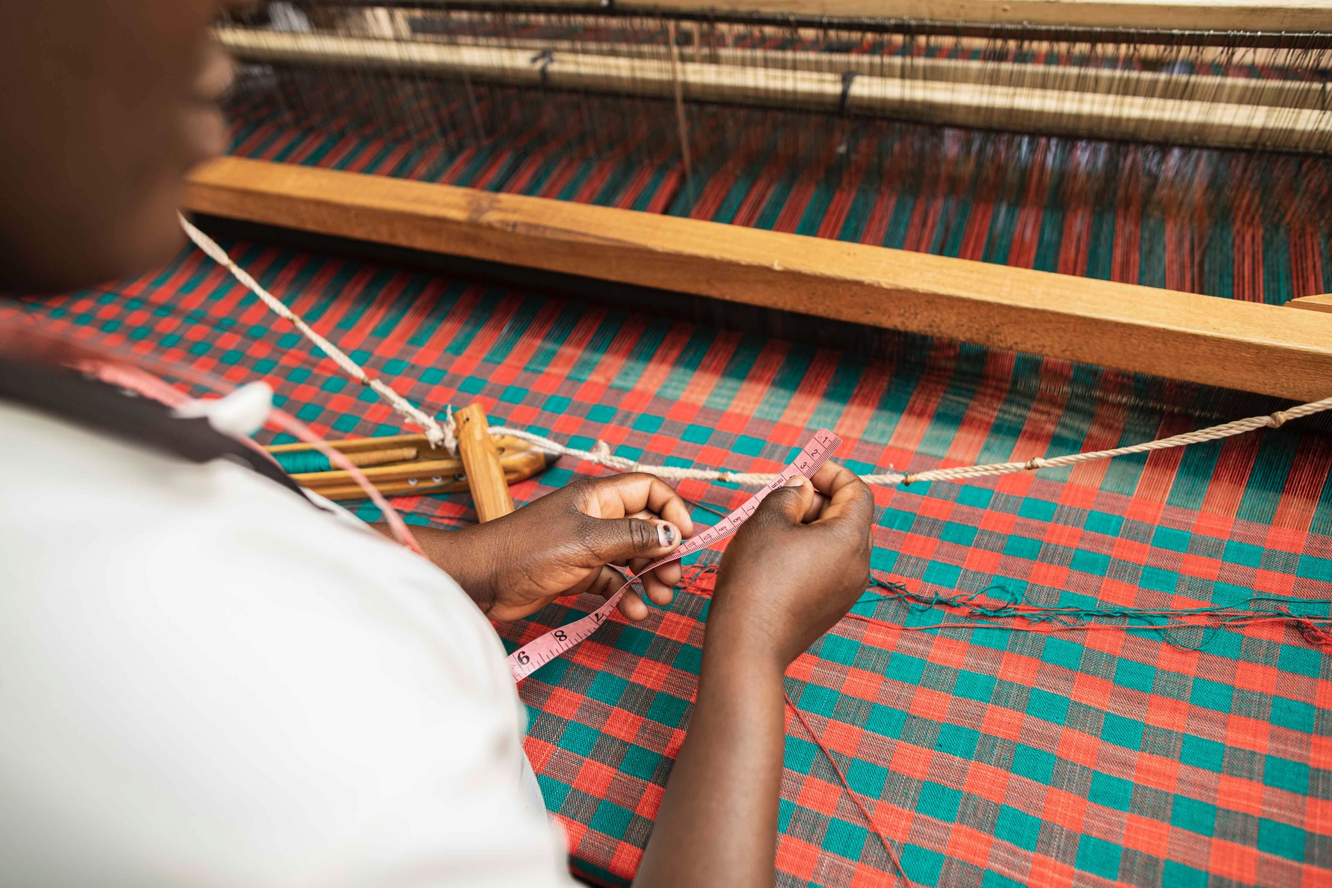 Handweaving cotton