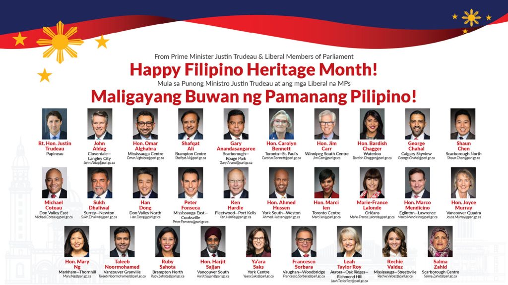 Liberal Filipino Heritage Month Greeting