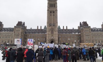 Protest in front of Parliament Hill