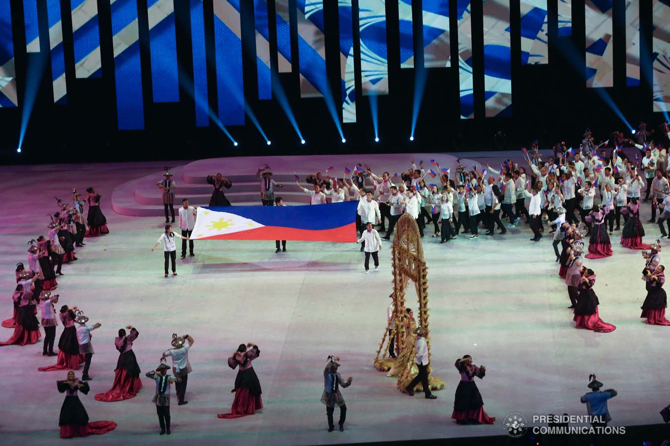 Filipino athletes during the opening ceremony of the 30th SEA Games