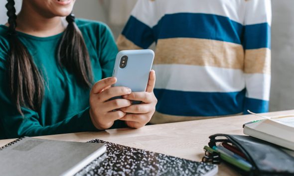 Girl using mobile phone