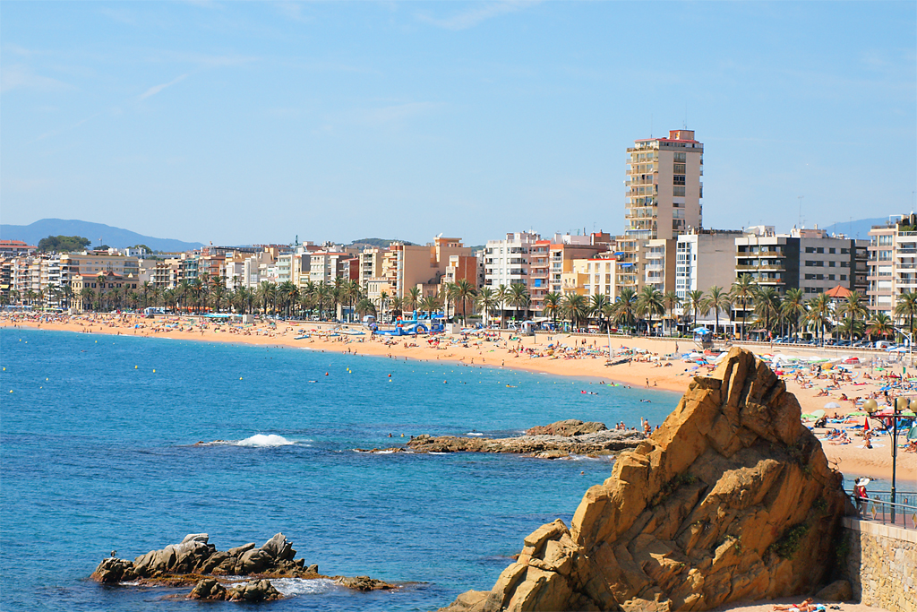  A view of main beach in Lloret de Mar