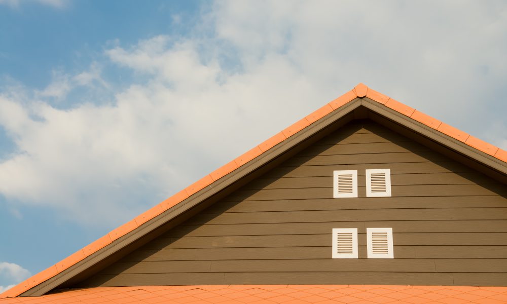 Orange and Gray Painted Roof