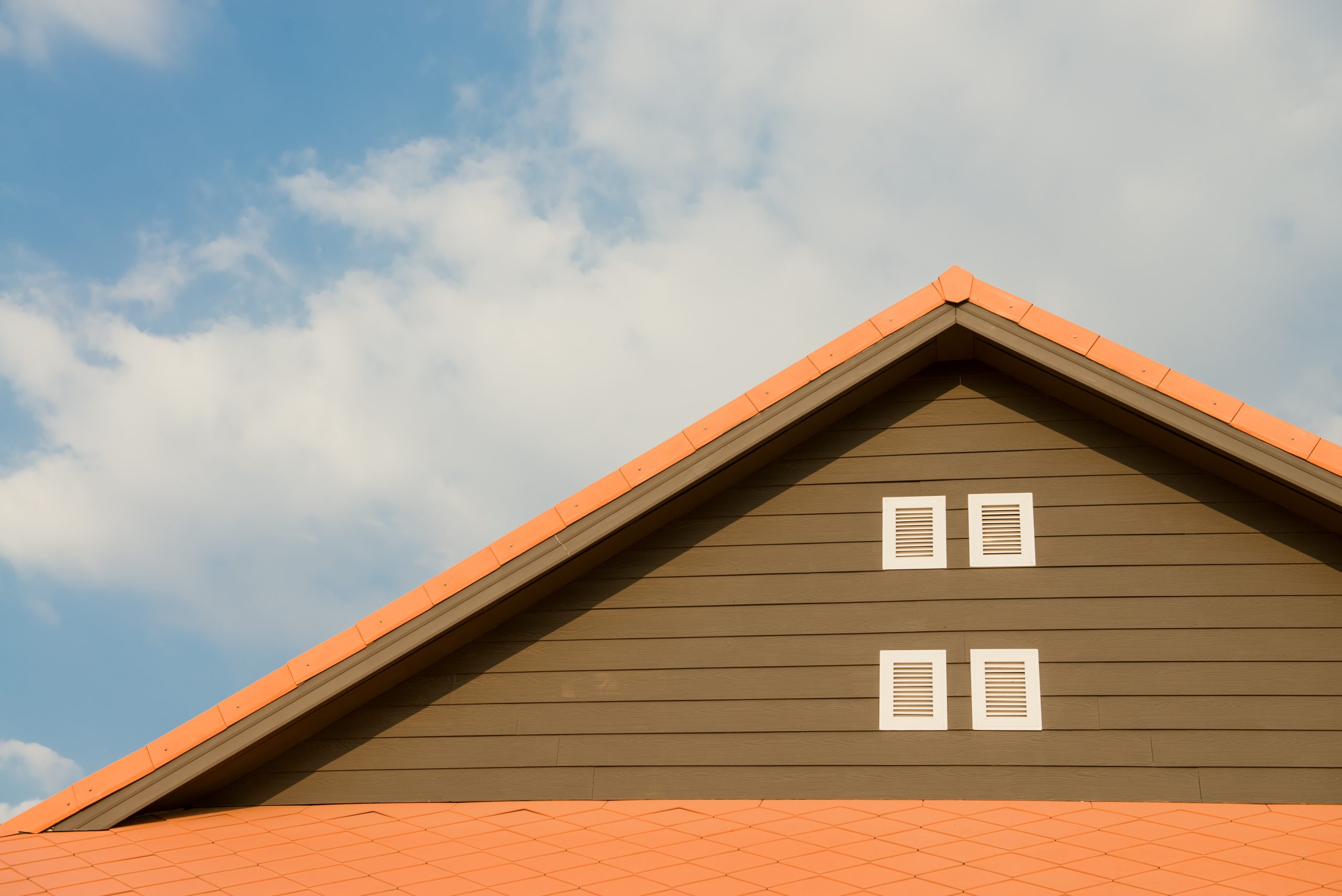 Orange and Gray Painted Roof