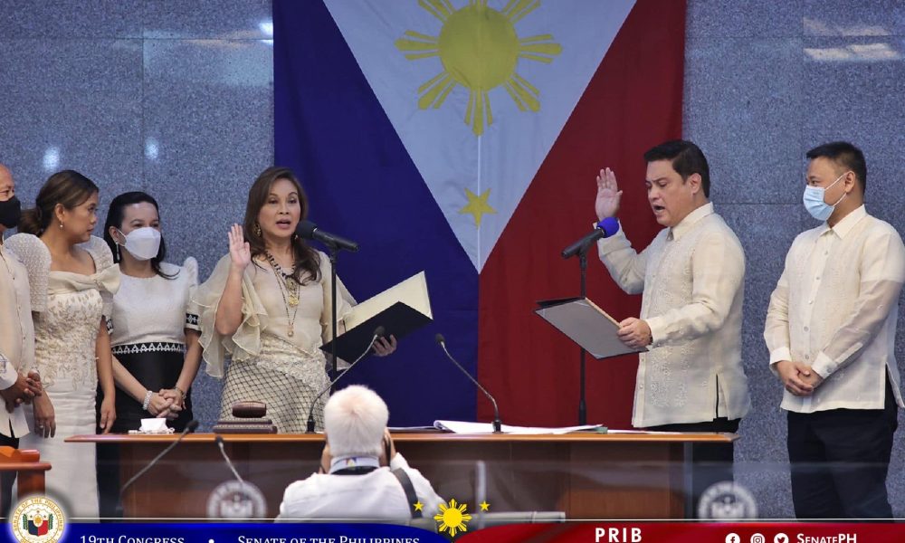 Senator Loren Legarda and Senate President Juan Miguel Zubiri