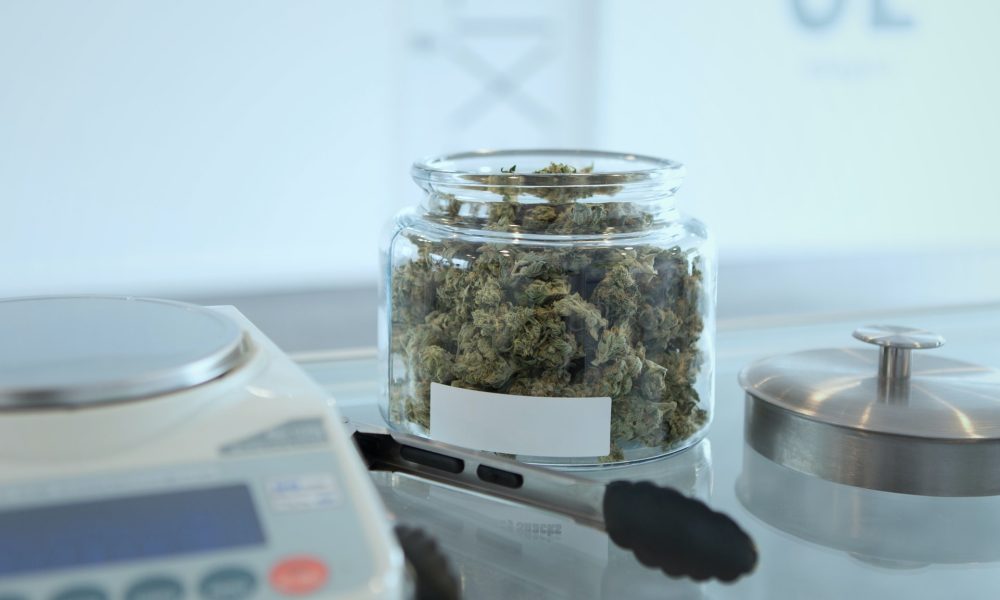cannabis in a jar