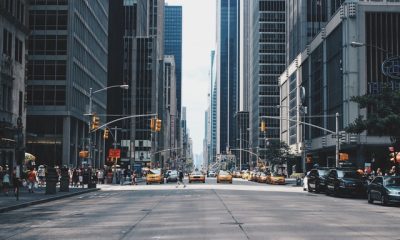 people crossing street in New York