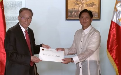 Chinese Vice President Wang Qishan and President Ferdinand Marcos Jr.