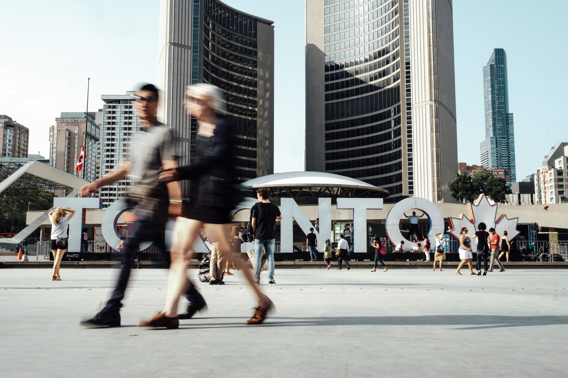 people walking on streets of Toronto