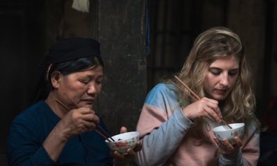 women using chopsticks