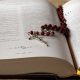 rosary over a bible