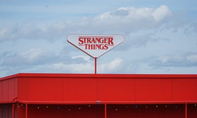 Stranger Things sign on a building