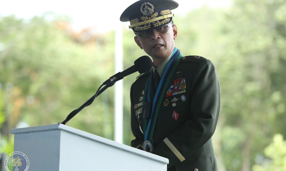 Lt. Gen. Bartolome Vicente Bacarro speaking