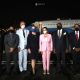 House Speaker Nancy Pelosi wearing pink suit