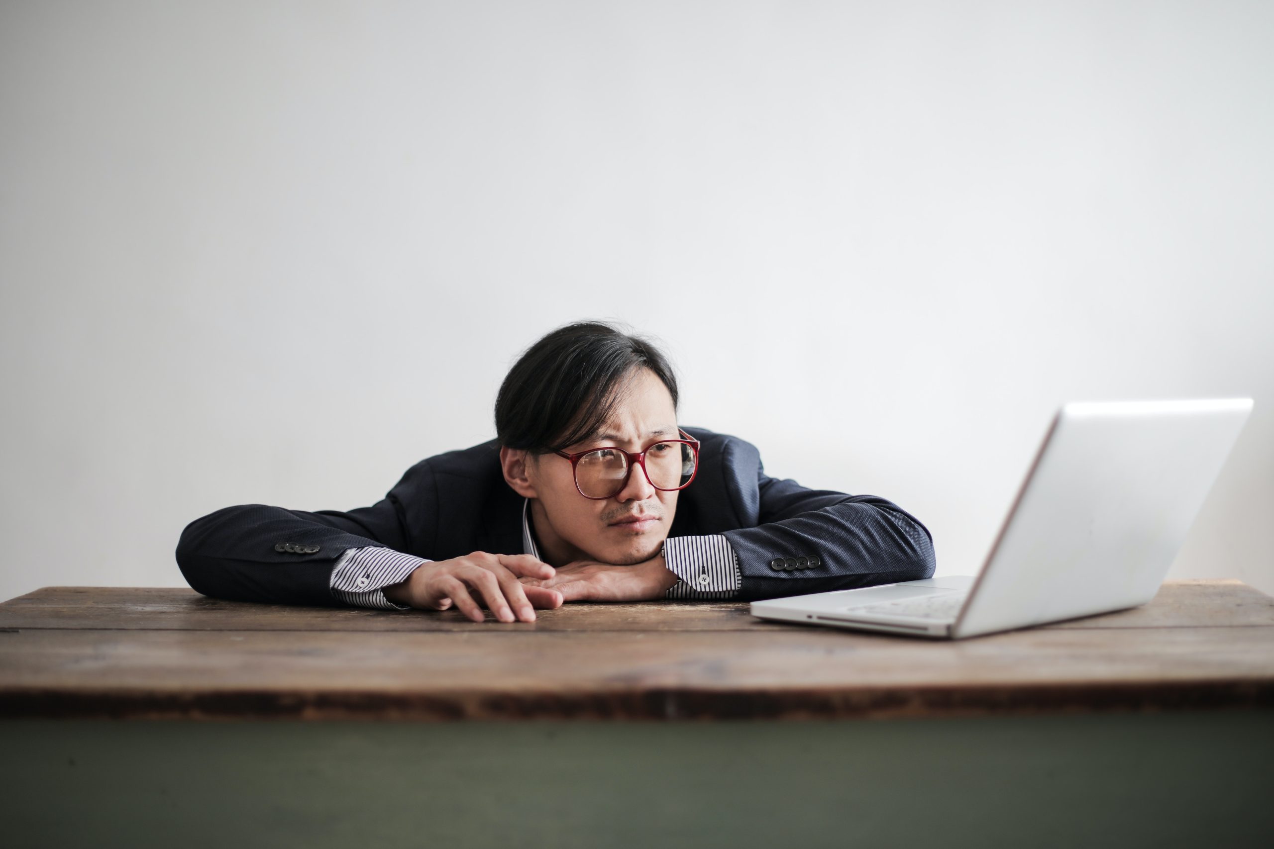 Man looking at laptop